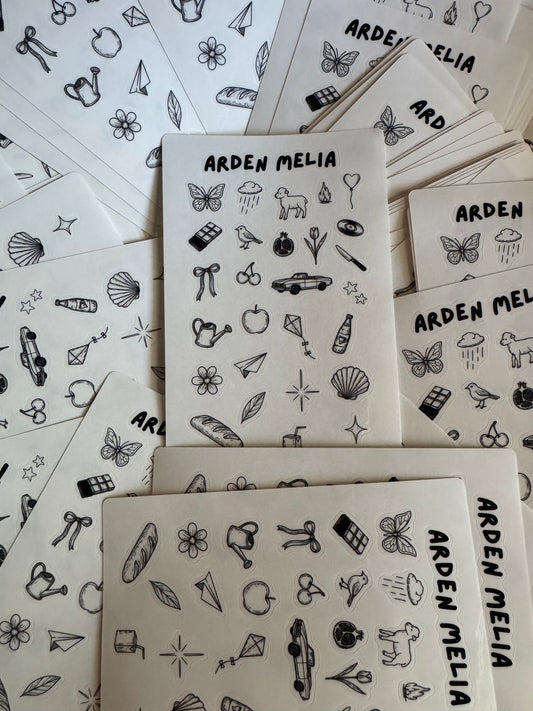 One Year Celebration Sticker Sheet